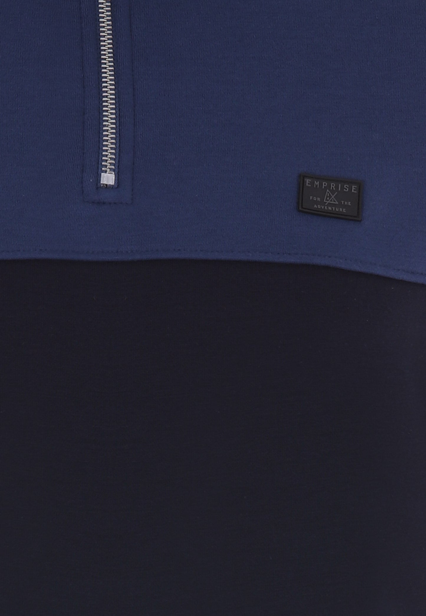 Mens Navy Colour Block Quarter Zip Sweatshirt