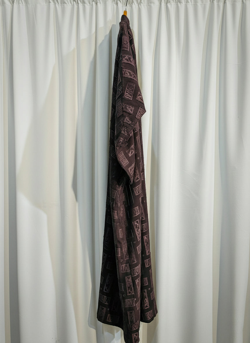 The Samira Jacquard Abaya by RACDO | Richly Textured Design