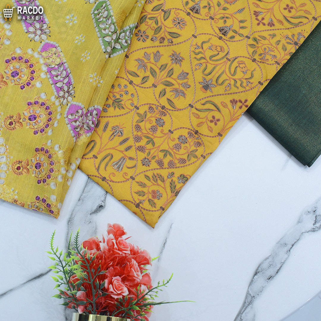 Racdo Premium 3 piece lawn suit for women