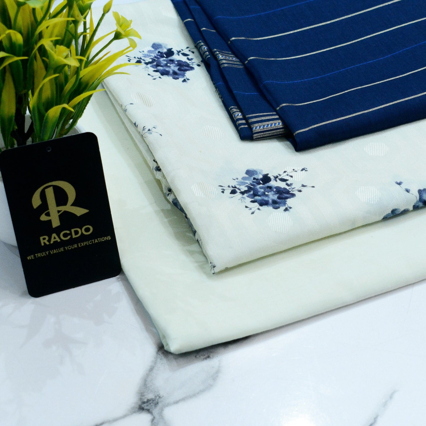 Racdo Premium 3 piece lawn suit for women