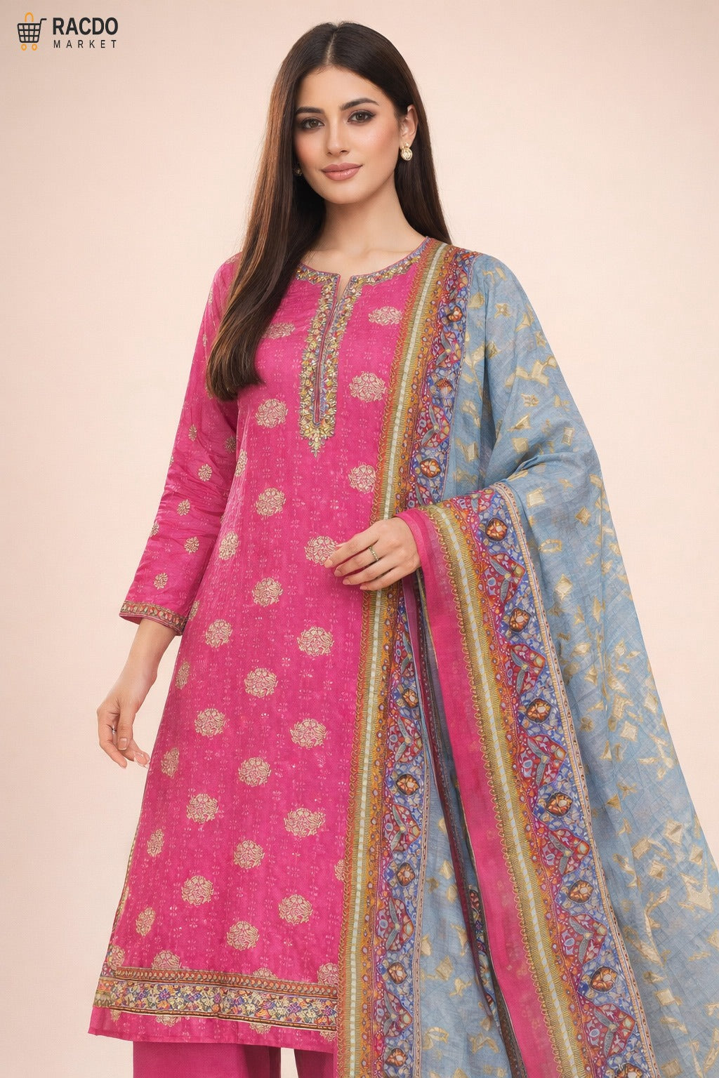 Racdo Premium 2 piece lawn suit for women