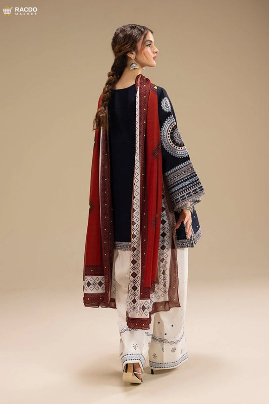 Dhanak Embroidered Shirt & Sleeves | Premium Unstitched Suit – RACDO MARKET