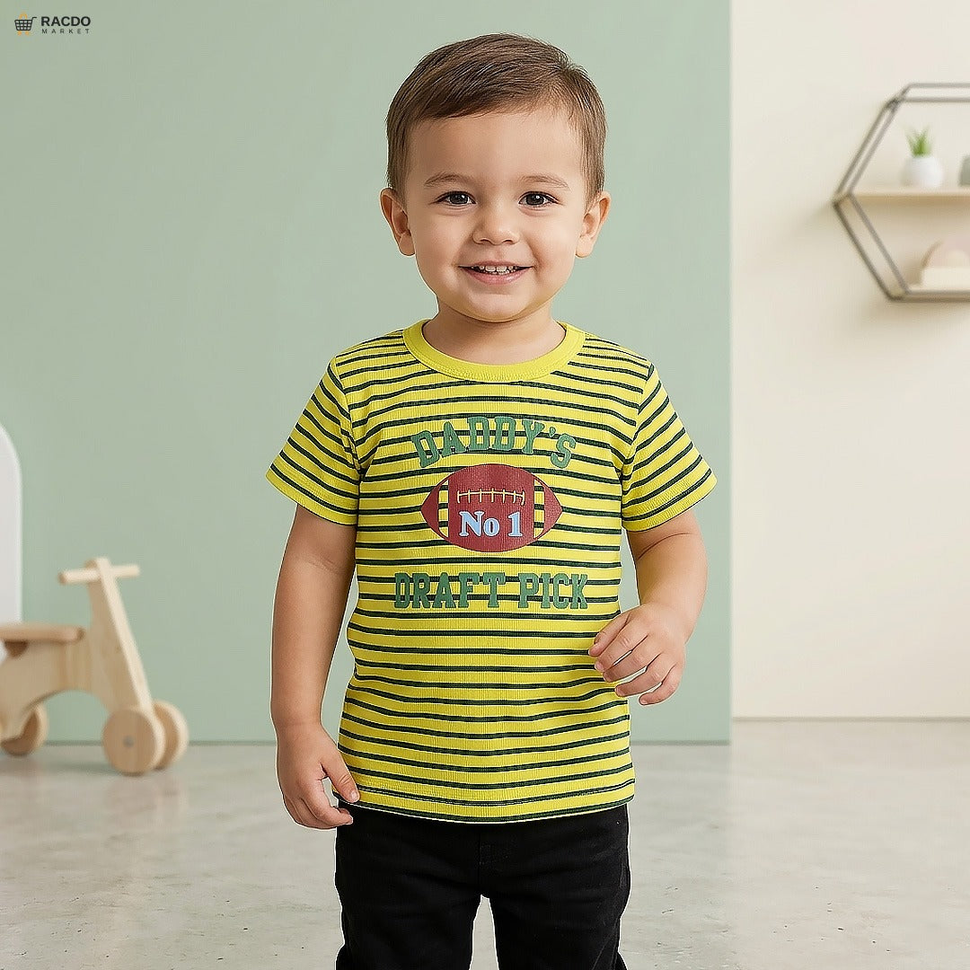 RACDO Daddy’s No.1 Draft Pick Kids Outfit – Premium Kids Fabric | RACDO MARKET