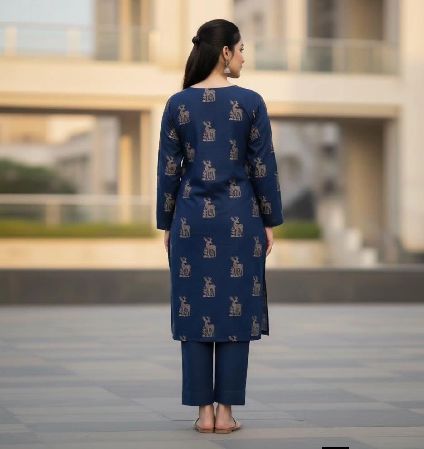 
Navy blue women 2 piece dress RACDO Market
