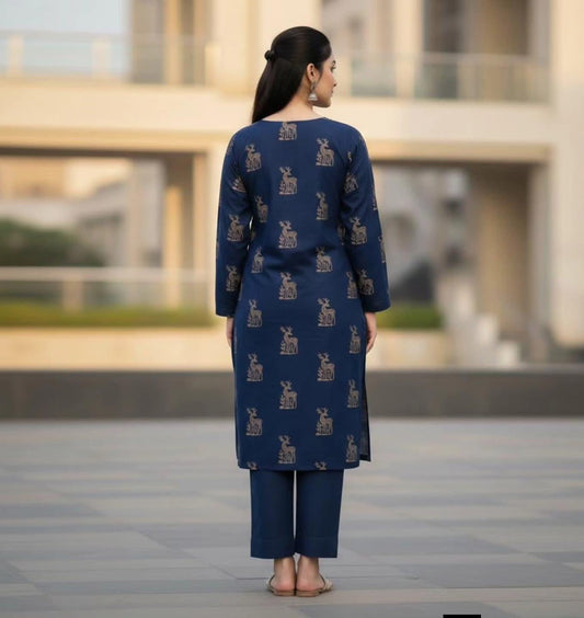 
Navy blue women 2 piece dress RACDO Market

