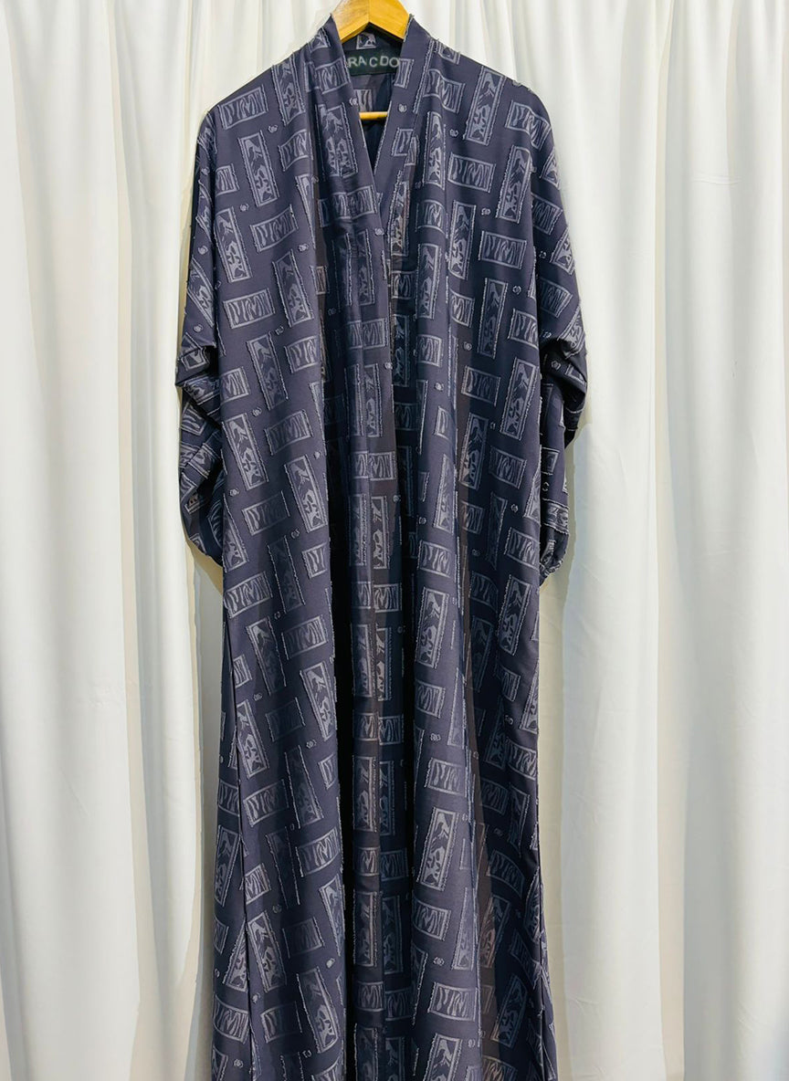 The Samira Jacquard Abaya by RACDO | Richly Textured Design