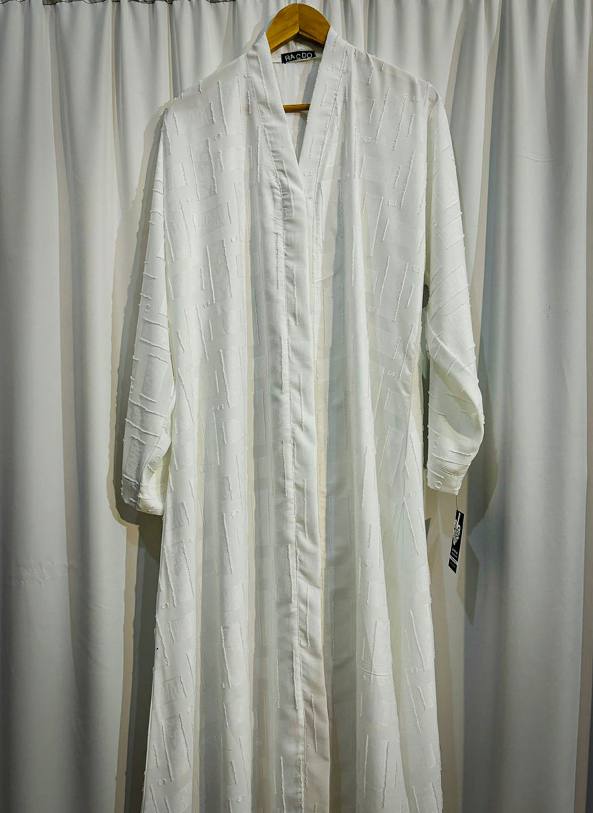 The Samira Jacquard Abaya by RACDO | Richly Textured Design