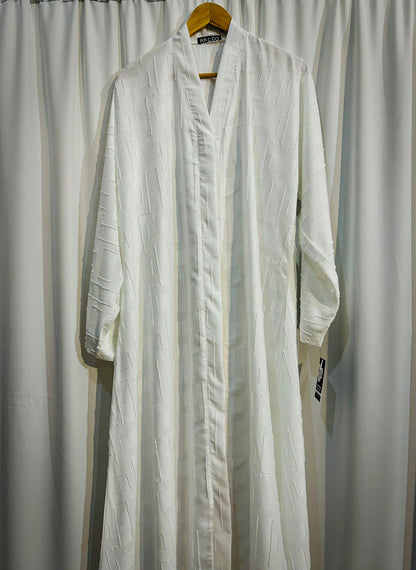 The Samira Jacquard Abaya by RACDO | Richly Textured Design