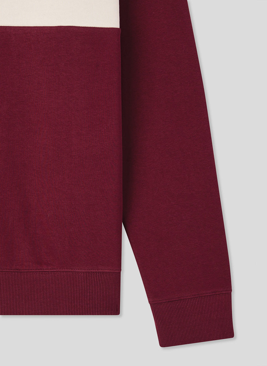 Men’s Color-Block Crewneck Sweatshirt “5th Avenue” – Navy/White/Burgundy