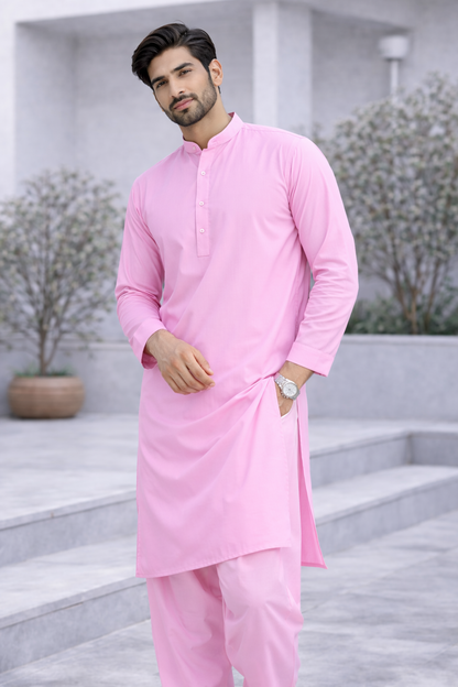 Classic Pink Men’s Unstitched Suit
