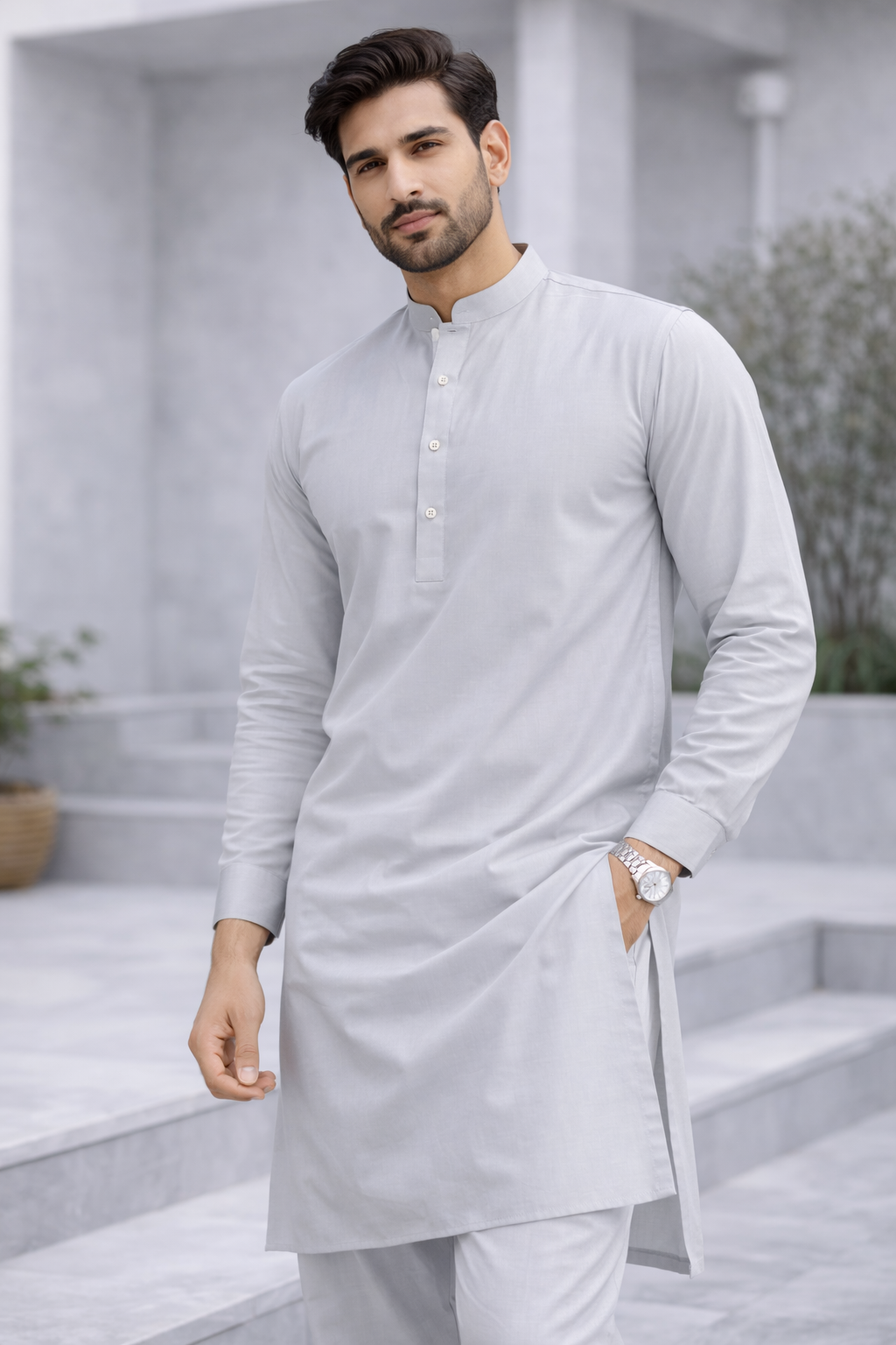 Silver Mist Prestige Unstitched Men’s Suit