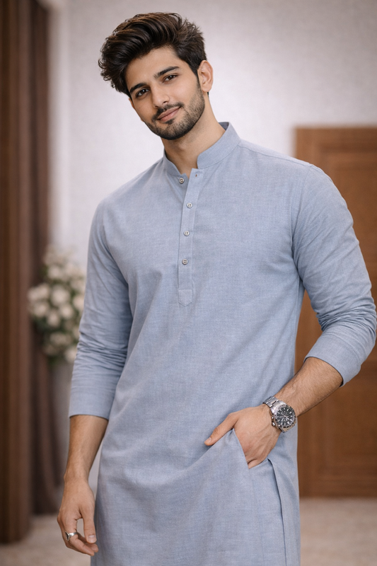 Silver Mist Classic Kurta Suit
