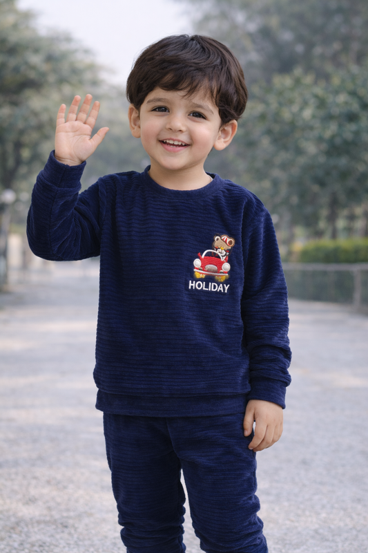RACDO Little Holiday Bear Winter Co‑Ord Set – Shop Kids Winter Outfit Online