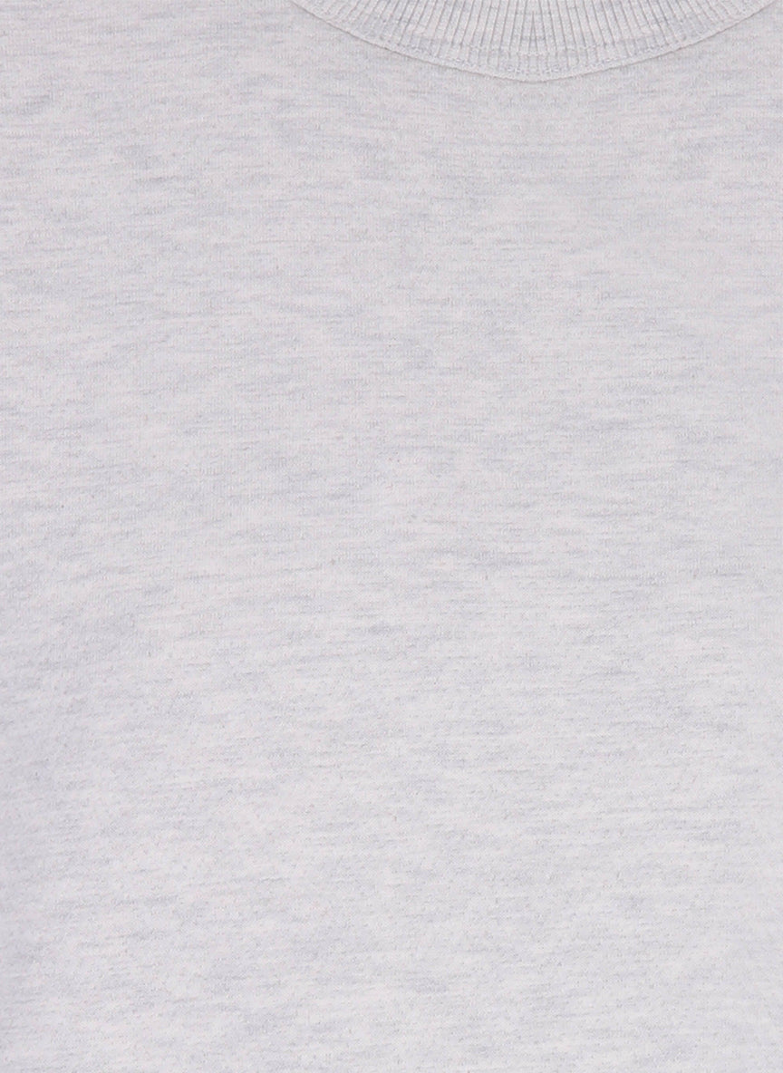 Mens Ecru Textured Crew Neck Sweatshirt