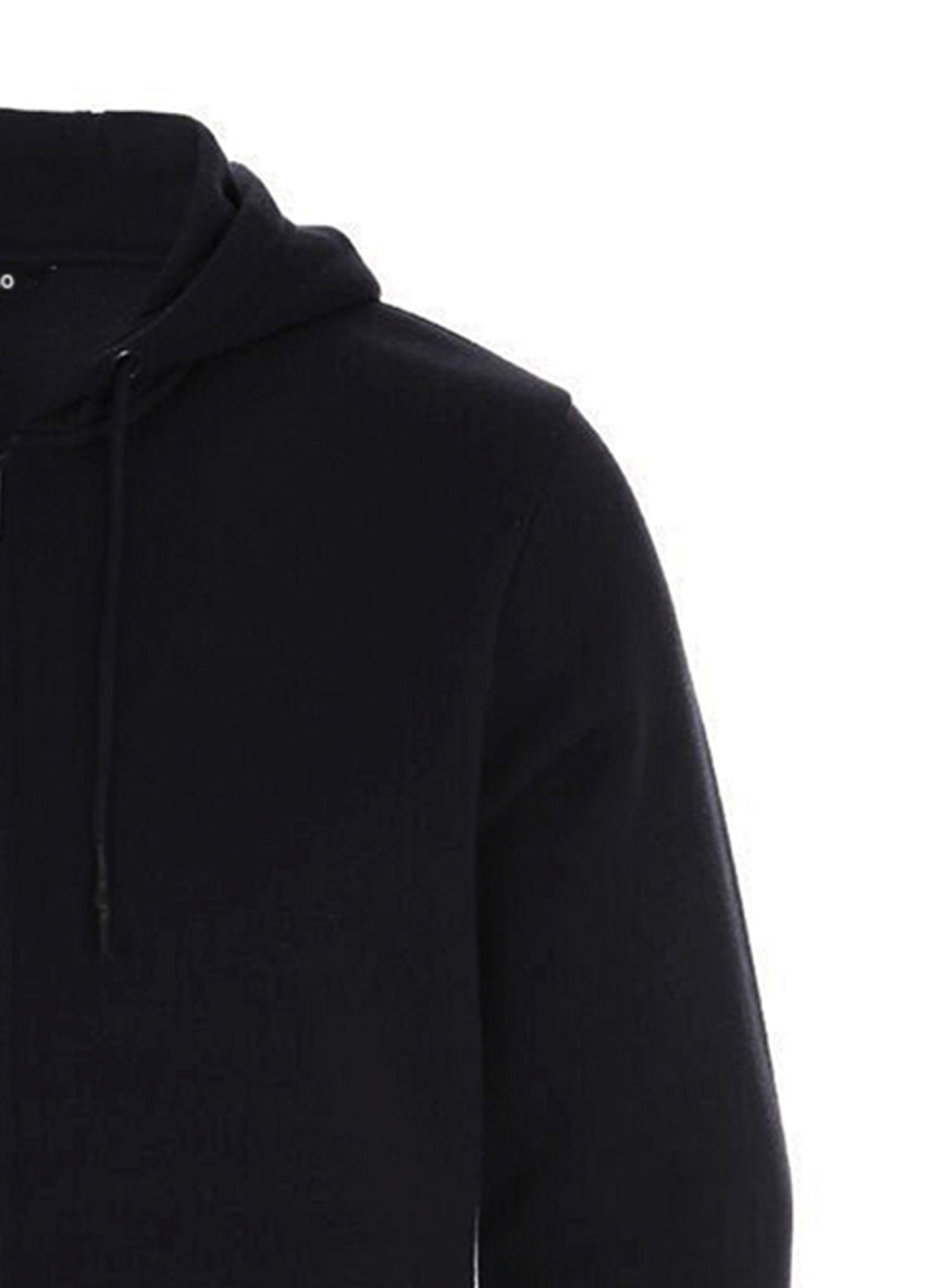 Mens Black Zip Thru Hoodie
