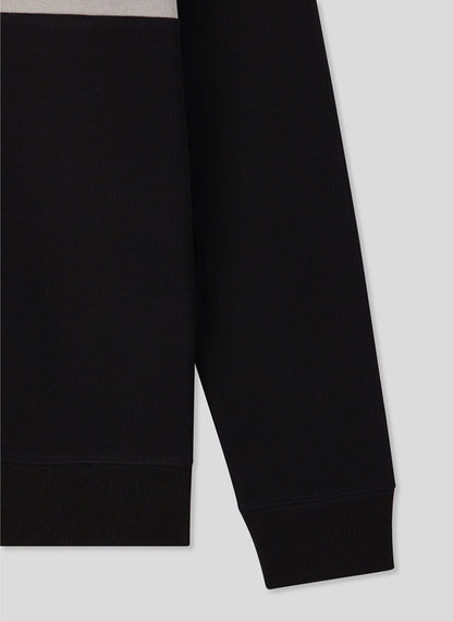 Sweatshirt with front print and colour blocks Var bordeaux