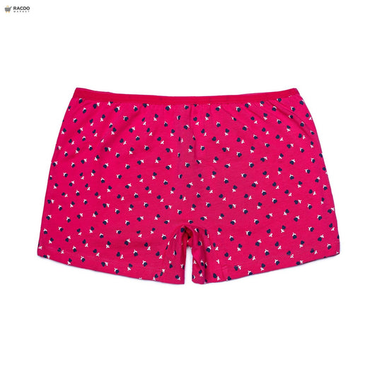 Pink boxer briefs with black pattern 