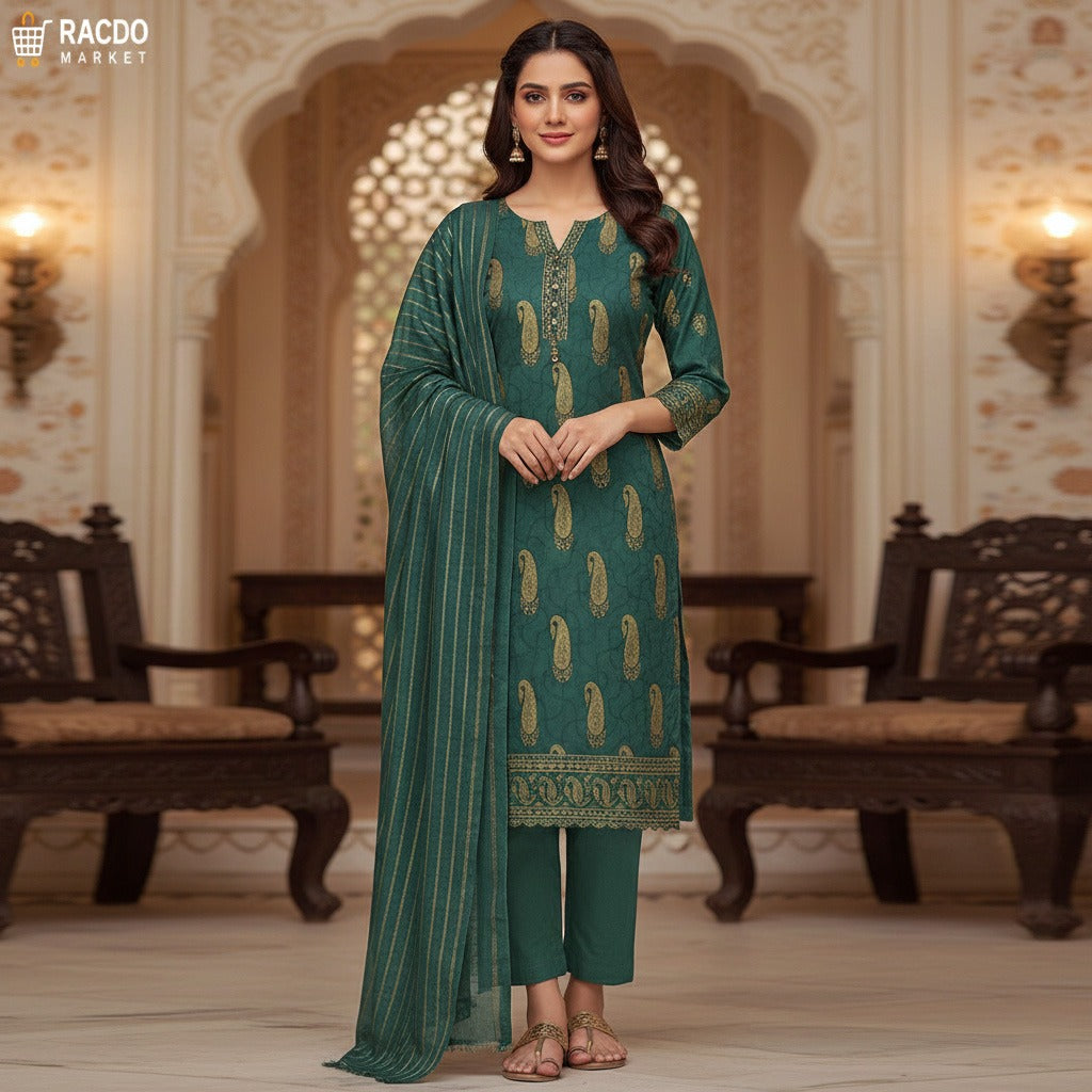 Racdo premium 3 piece lawn suit for women