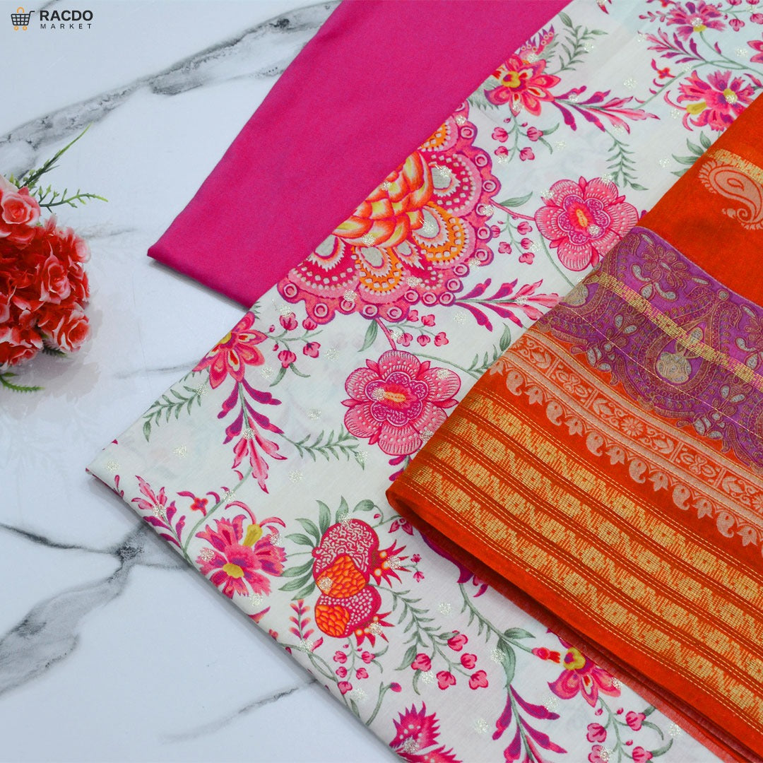 Racdo Premium 3 piece lawn suit for women