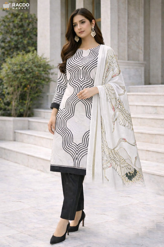 Racdo Premium 2 piece  lawn suit for women