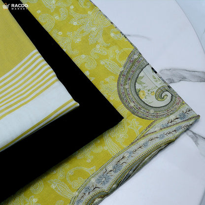 Racdo Premium 3 piece lawn suit for women