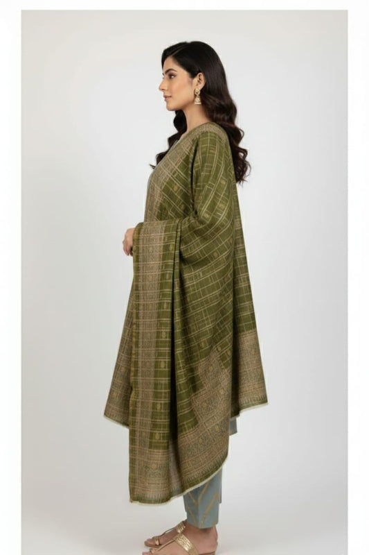 3-Piece (Shirt & Shalwar) Recdo Market Luxe Jacquard Viscose