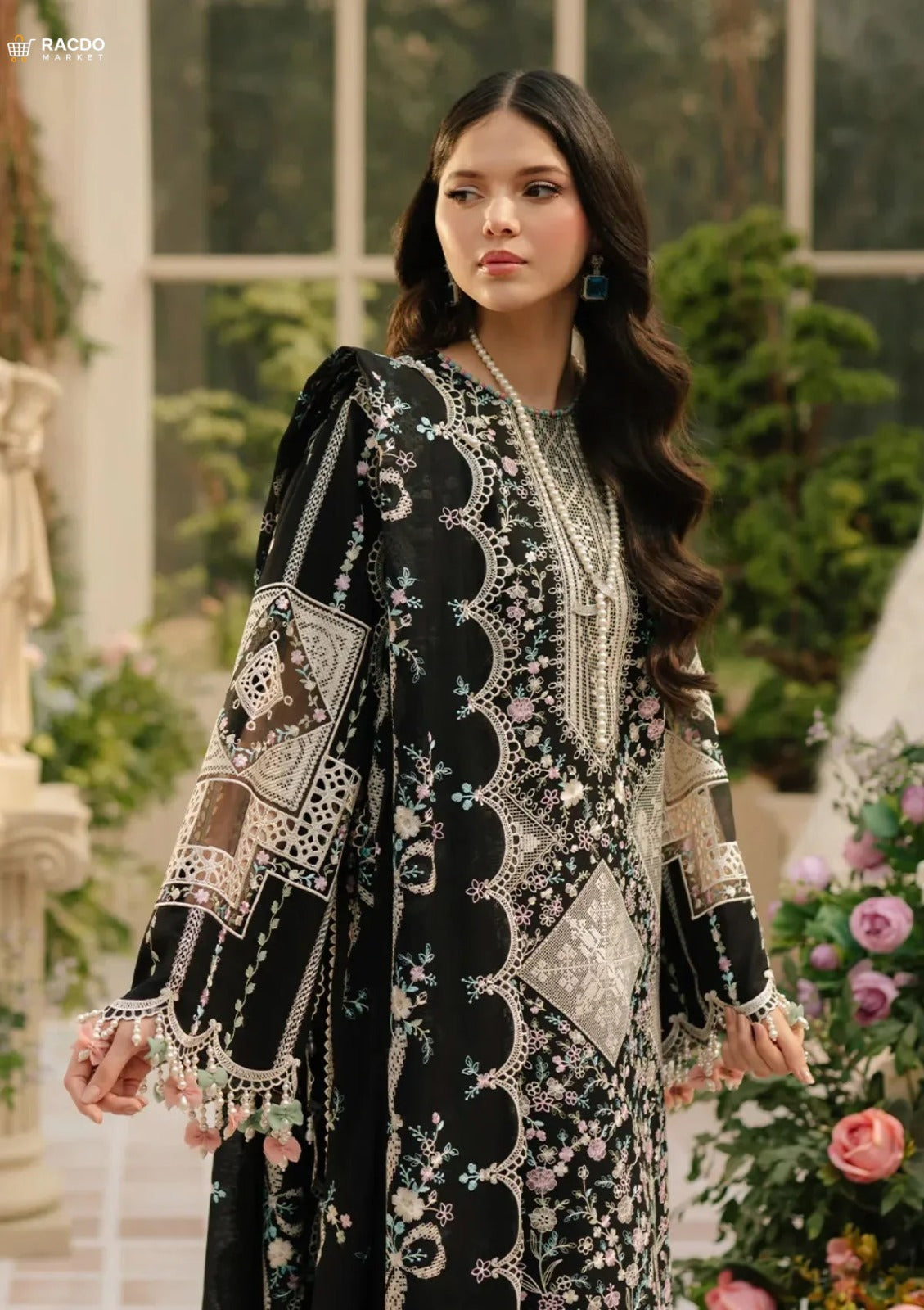 Buy Freesia Embroidered Lawn 3 Piece Unstitched Suit 703 Online in Pakistan