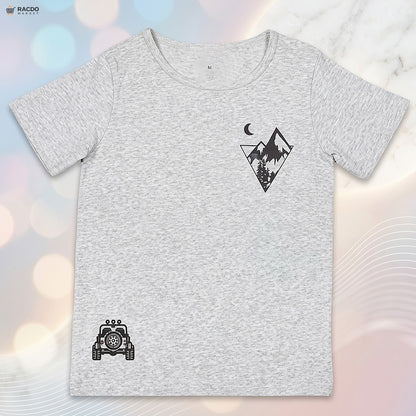 Racdo Grey Graphic T-Shirt for Kids – Stylish & Comfortable Everyday Wear Tee for Boys & Girls