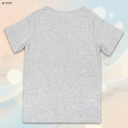 Racdo Grey Graphic T-Shirt for Kids – Stylish & Comfortable Everyday Wear Tee for Boys & Girls