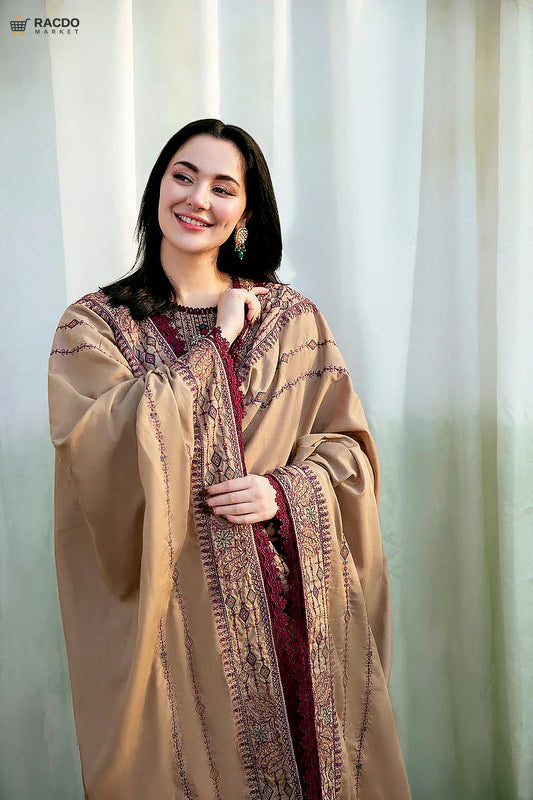 Premium Dark Skin Colour Unstitched Fabric – Stylish & Breathable | RACDO MARKET
