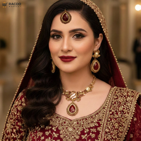 خواتین کے لیے RACDO پریمیم جیولری سیٹ – پاکستان میں شادی اور پارٹی کے لیے خوبصورت زیورات
