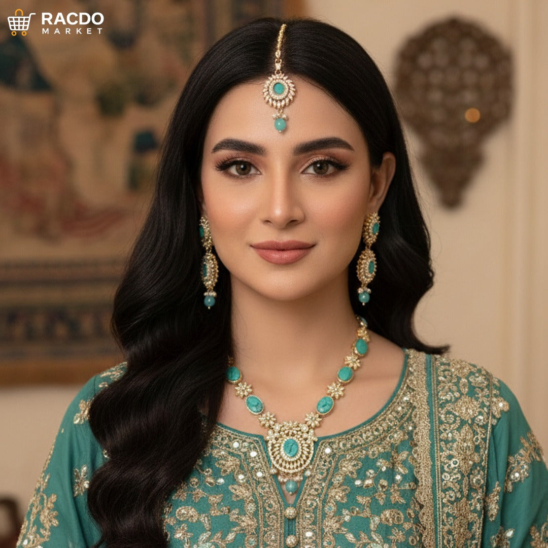 سستی RACDO جیولری سیٹ – خواتین کے لیے جدید نیکلس اور بالیاں | RACDO MARKET پاکستان