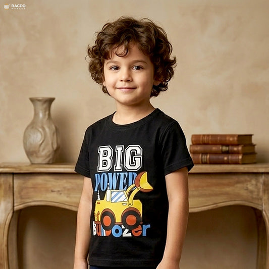 Mini Constructor Summer T-Shirt for Kids | Soft Cotton Graphic Tee | RACDO Market